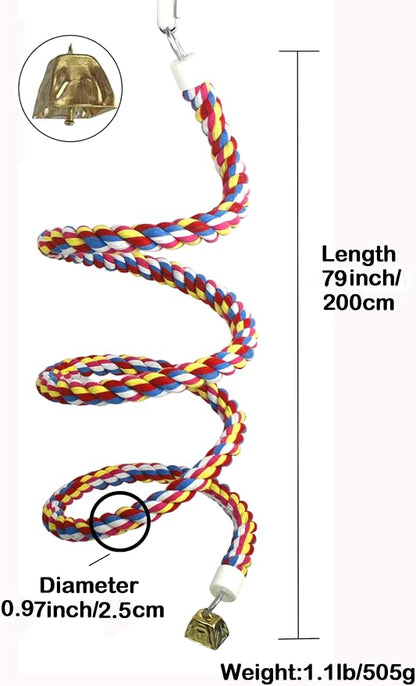 2PCSx 79inch Bird Spiral Rope - Image 2