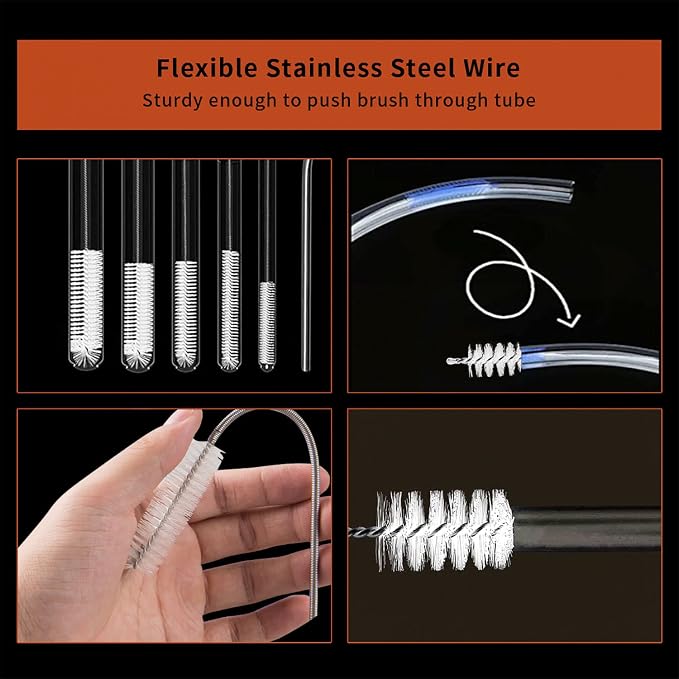 10 Pcs Flexible Drain Brush Straw Cleaner Brush Set, Pipe Cleaners Brush - Image 6