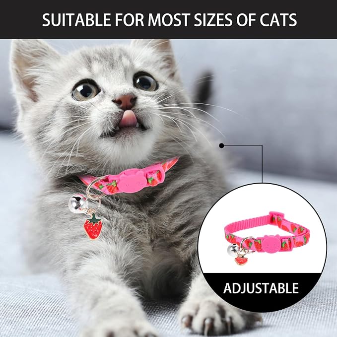 Mipcase Strawberry Printing Cat Collar - Image 4