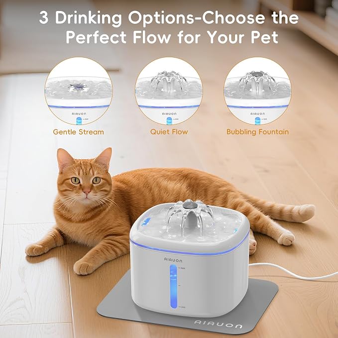 Cat Water Fountain, 84oz/2.5L Pet Cat Fountain – Ultra Quiet Upgraded Automatic - Image 3