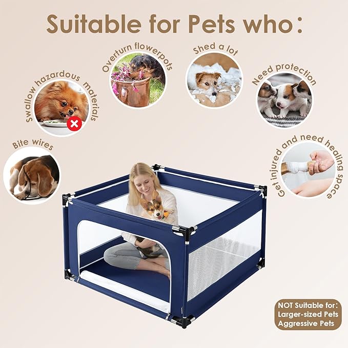 EHEYCIGA 42x42x26 Inches Puppy Playpen Without Top Cover - Image 5