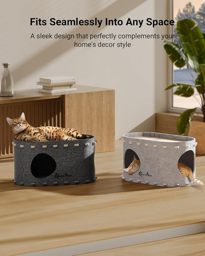 DownyPaws Cat House for Indoor Cats, Cat Bed Cave for Multiple & Large Cats Up - Image 6