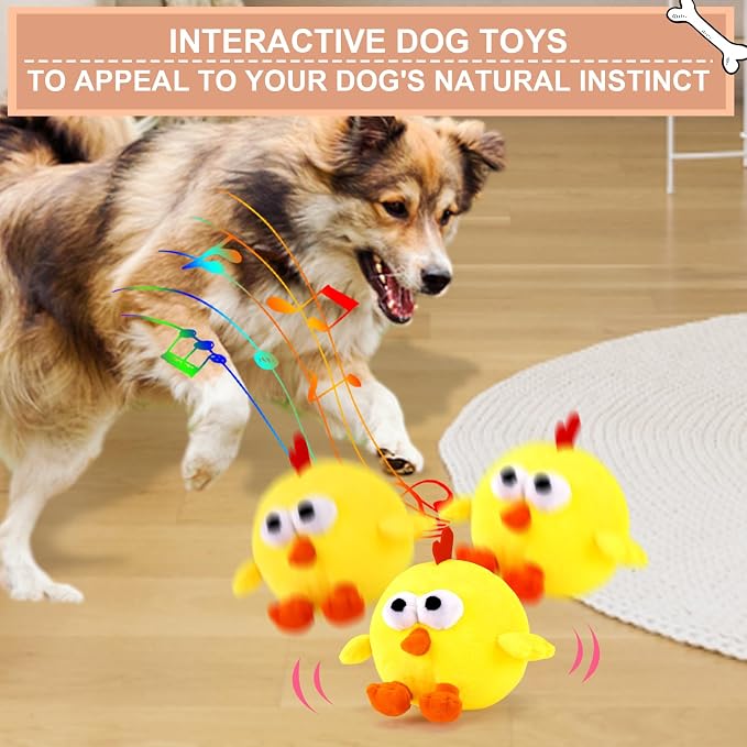 BABORUI Interactive Dog Toys, Crazy Jumping Chicken Dog Toy - Image 2