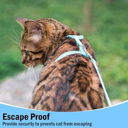PUPTECK Adjustable Cat Harness and Leash Set Escape Proof Kitten Strap Collar - Image 6