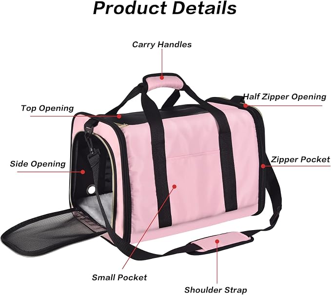 Petmolico Cat Carrier Soft-Sided Pet Bag - Image 4