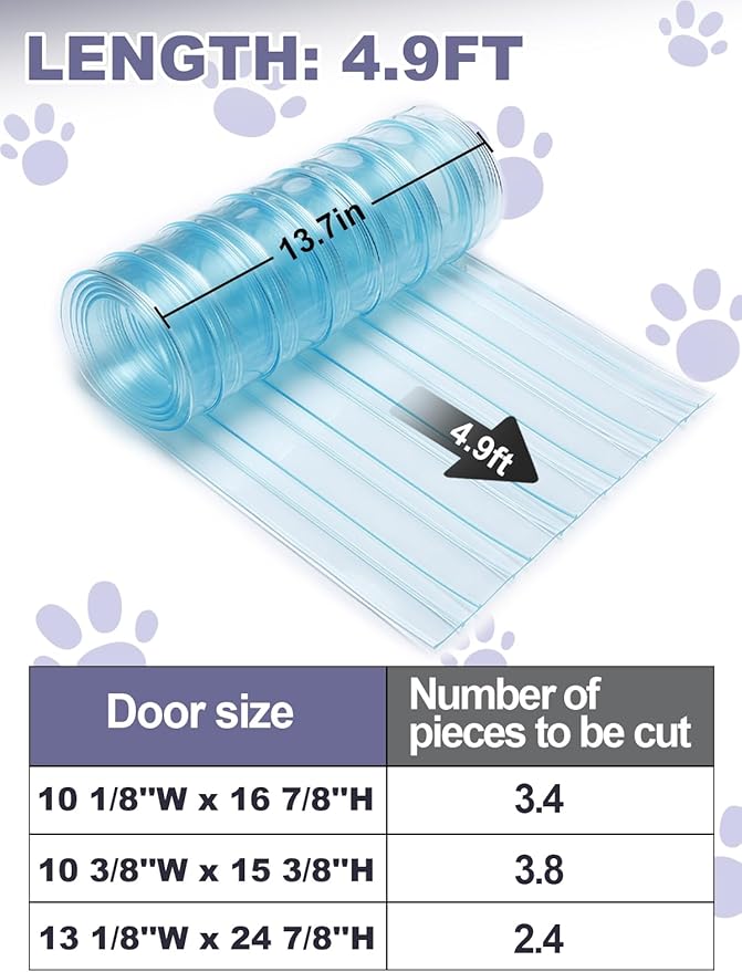 13.7in x 4.9ft Door Replacement Flaps - Image 4