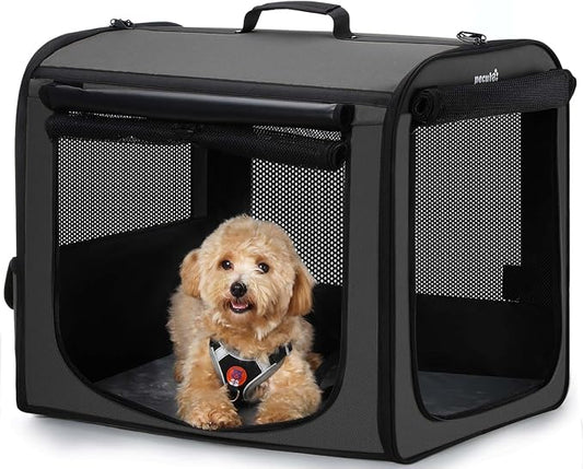 Dog Car Carrier Light Weight, 24×17.7×20.5in Dog Carrier by pecute