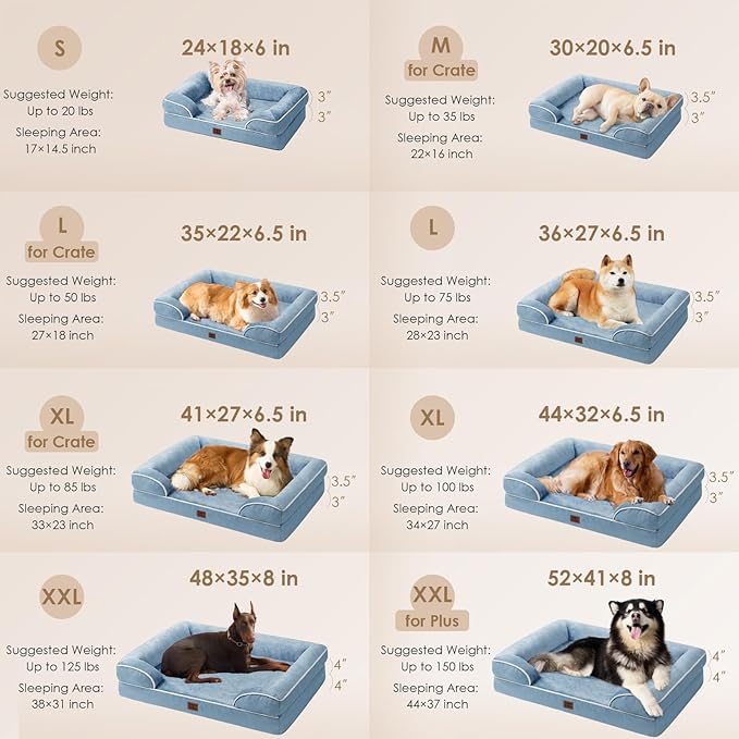 EHEYCIGA Orthopedic Dog Beds for Extra Large Dogs, Waterproof Memory Foam XL - Image 2