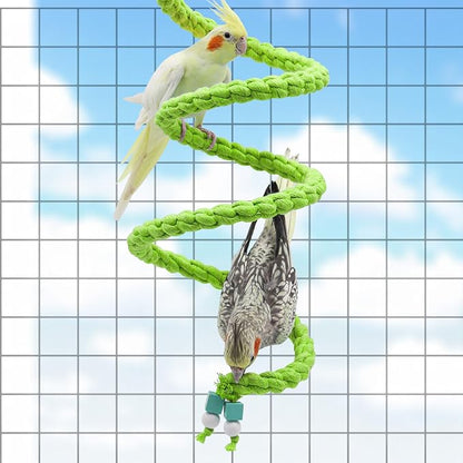 59 Inches Spiral Rope Perch, Cage Stand Pole Accessories, Climbing Toy - Image 2
