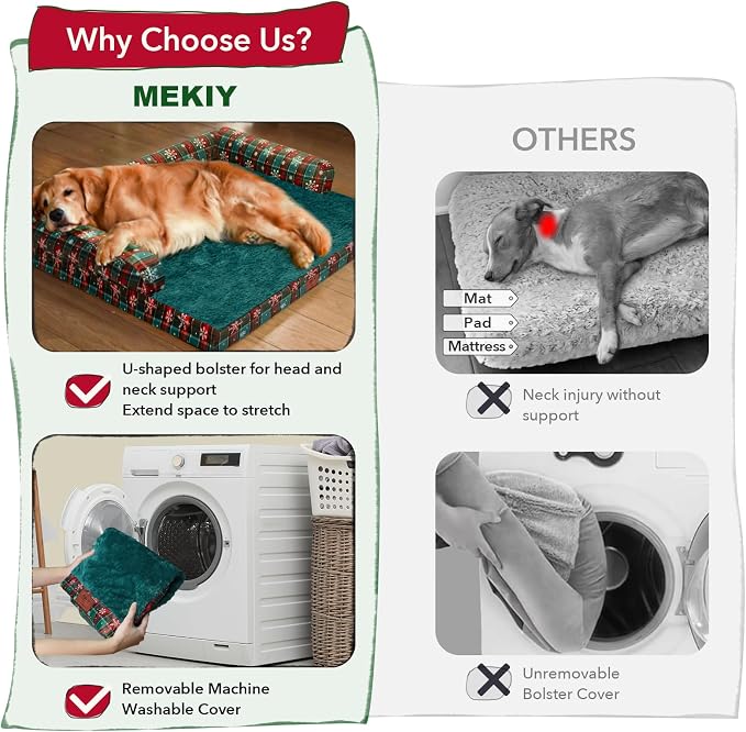 Christmas Dog Bed Large Sized Dogs-Orthopedic Waterproof Dog Beds, Comfort Pets - Image 3