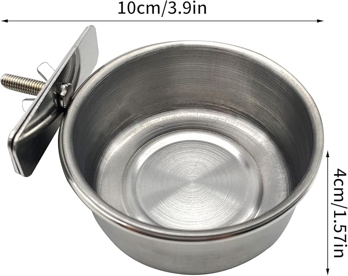 Tfwadmx Bird Feeding Dish Cups Parrot Food Bowl Clamp Holder Coop Cup, Bird - Image 7