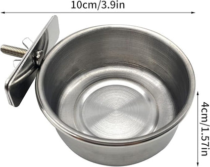 Tfwadmx Bird Feeding Dish Cups Parrot Food Bowl Clamp Holder Coop Cup, Bird - Image 7