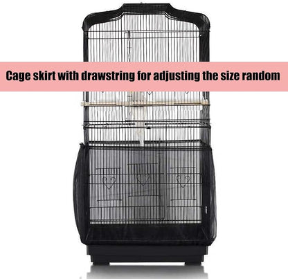 Allazone Bird Cage Seed Catcher, Large Bird Cage Cover, 75-118'' Universal - Image 5