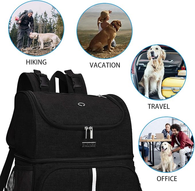 BAGLHER Pet Travel Bag, Double-Layer Pet Supplies Backpack, Pet Travel Backpack - Image 6
