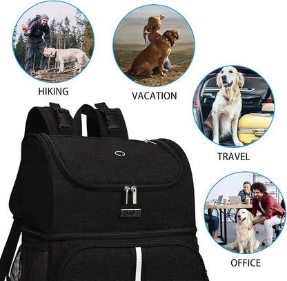 BAGLHER Pet Travel Bag, Double-Layer Pet Supplies Backpack, Pet Travel Backpack - Image 6