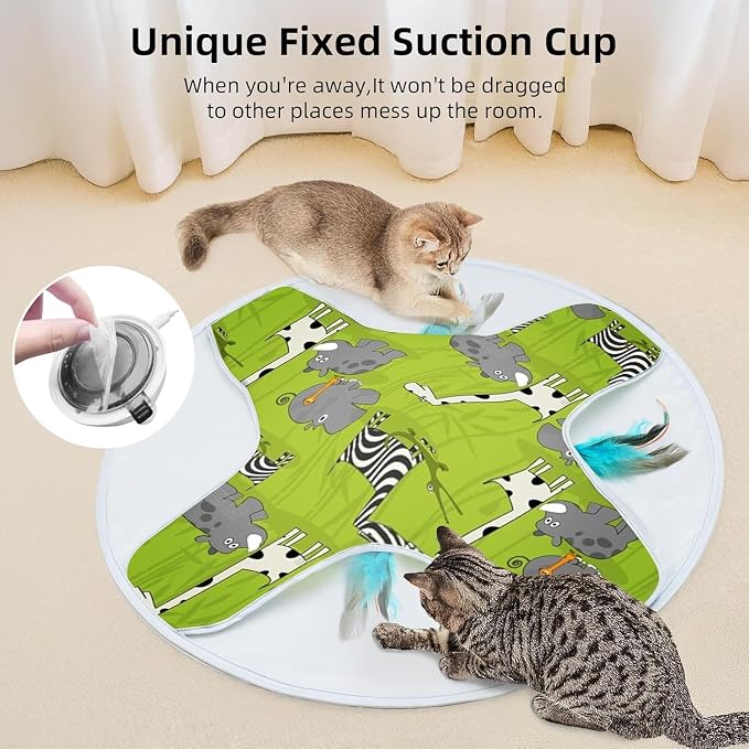LONGJUMP Cat Toys, Cat Toys for Indoor Cats, Moving Concealed Feathers - Image 2