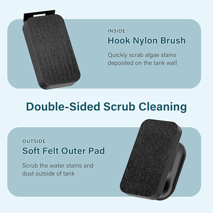 hygger Aquarium Magnetic Glass Clean Tool, Algae Scraper - Image 6