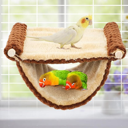 BWOGUE Winter Warm Bird Nest Bed Hanging Hammock Snuggle Hut Parrot House Tent - Image 7