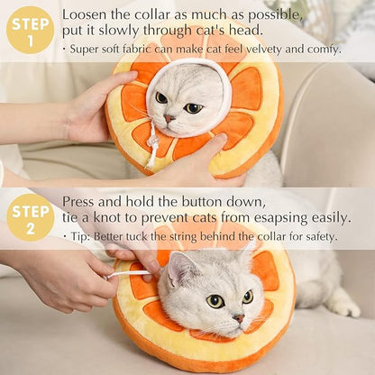 ANWA Adjustable Cat Cone Collar Soft, Cute Cat Donut Collar After Surgery - Image 5