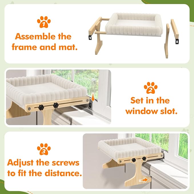 Cat Perch for Window XiaZ Cats Hammock Indoor Cat Bed for Window Adjustable - Image 4
