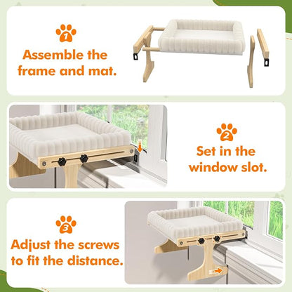 Cat Perch for Window XiaZ Cats Hammock Indoor Cat Bed for Window Adjustable - Image 4