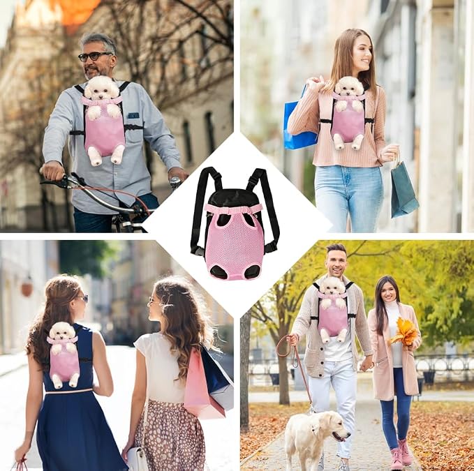 FEimaX Dog Carrier Backpack Pet Legs Out Front Cat Travel Bag, Adjustable Puppy - Image 6