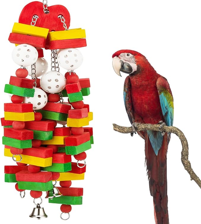 MEWTOGO Large Bird Parrot Toys for Cockatoos African Grey Macaws and Amazon by MEWTOGO