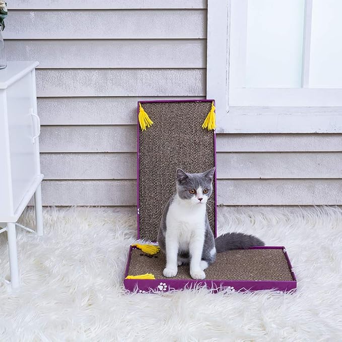 PEEKAB Cat Scratcher Cardboard Wide Scratching Board Reversible Corrugate Cat - Image 6