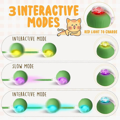 2 PCS Interactive Cat Toy Rolling Ball Chewie Viral Dog Ball, Smart Automatic - Image 3