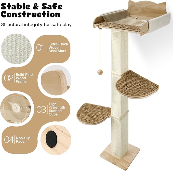 Solid Wood Cat Window Perch - Image 4
