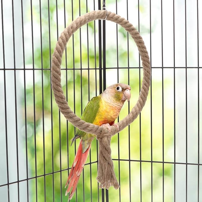 Bird Rope Swing Toy Parrot Climbing Perch Stand - Image 2