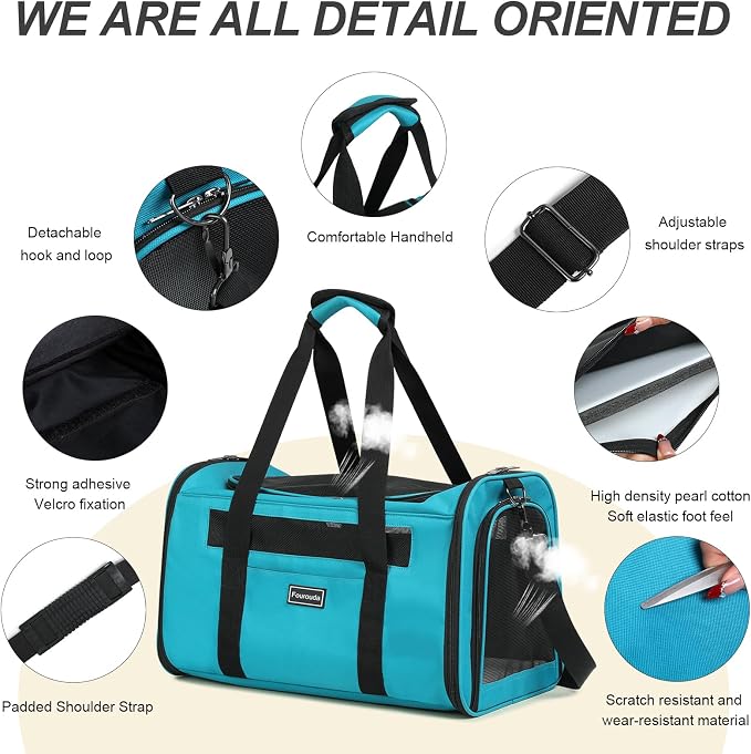 Airline Approved Dog Carrier. Cat Soft-Sided Carriers, Small Dog Travel Carriers - Image 3