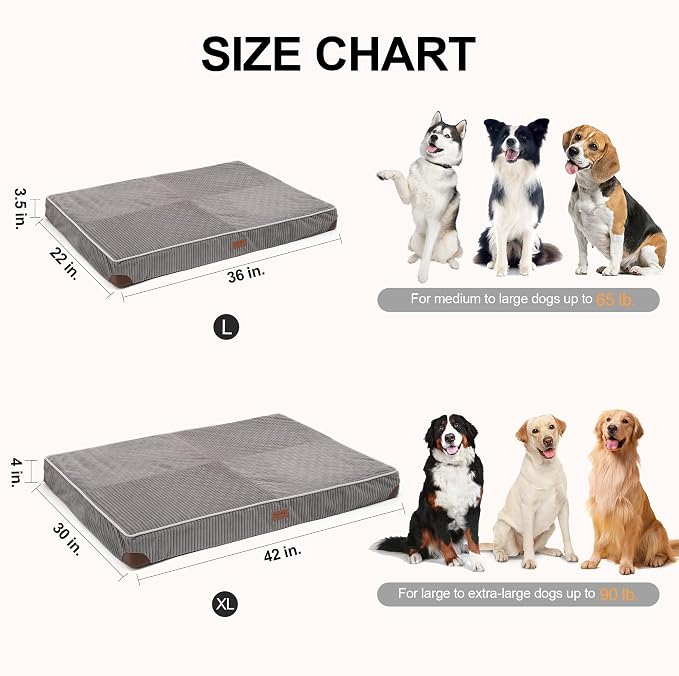 FUKUMARU Dog Bed, Thickened Corduroy Orthopedic Dog Beds - Image 6