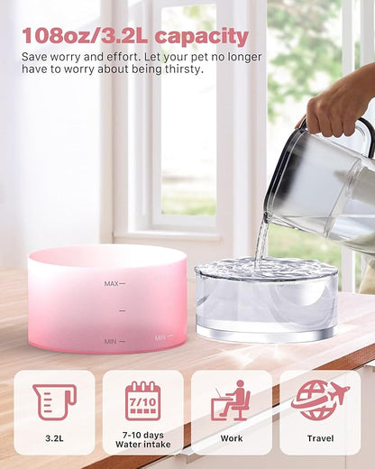 Pink Cat Water Fountain:with 6 Carbon Filters + 3 Sponge Filters - Image 6