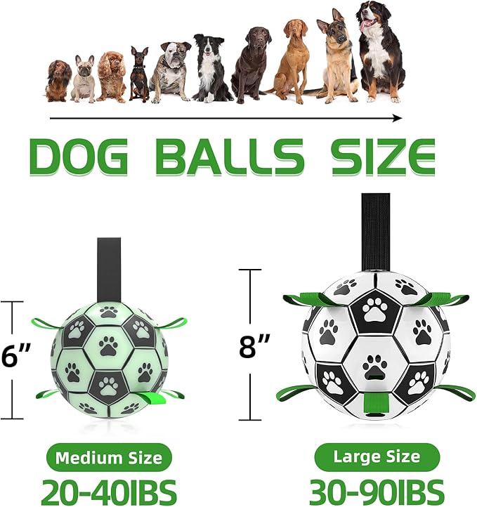 QDAN Glow in The Dark Dog Toys Soccer Ball - Image 7