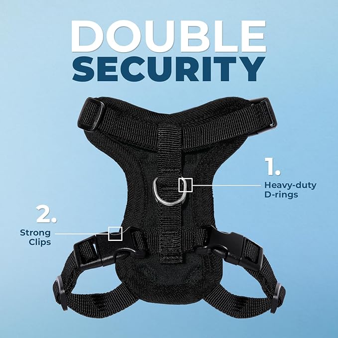 Voyager Escape-Proof Step-in Lock Cat Harness & 5ft Neoprene-Handle Leash Set - Image 2