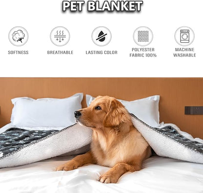 Waterproof Pet Blanket Dog Blankets, Pattern Printing Super Soft Warm Fluffy - Image 2