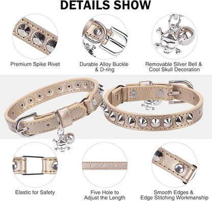 Leather Cat Collars for Boy Girl Cats - Image 2
