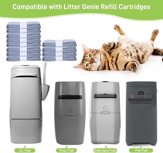 12 Pack Cat Litter Refill Bags, 100% Odor Lock Litter Refills Compatible - Image 2