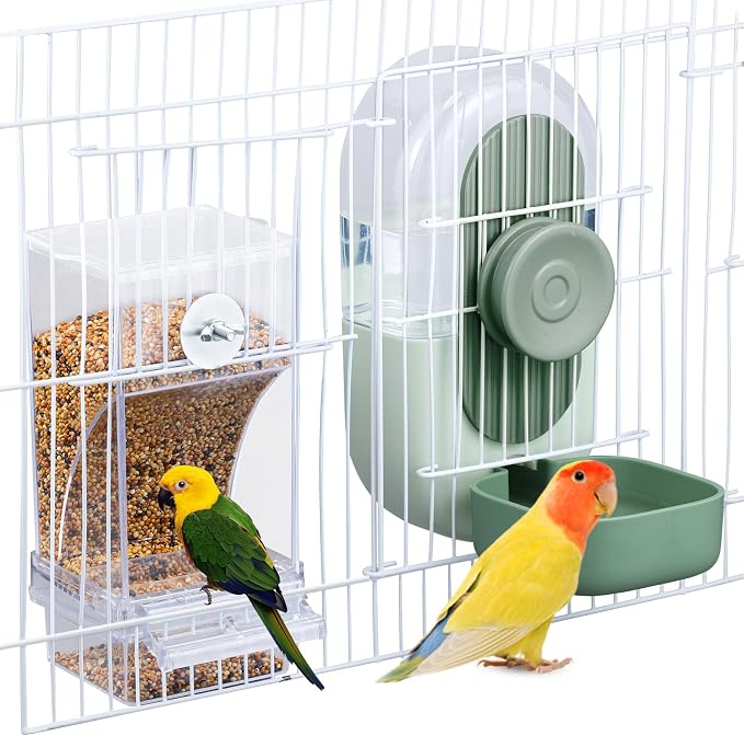 No Mess Bird Feeder & Water Dispenser Set by lemtrflo
