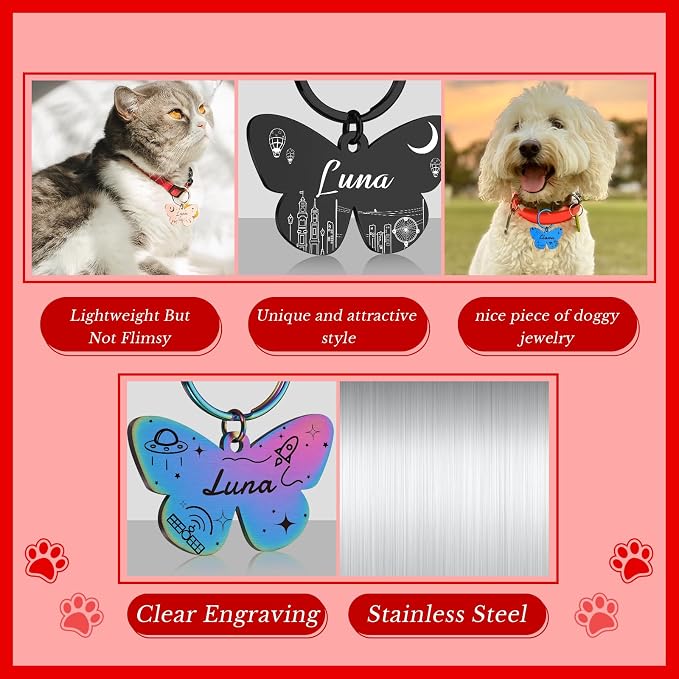 Custom Butterfly Dog Tag - Image 4