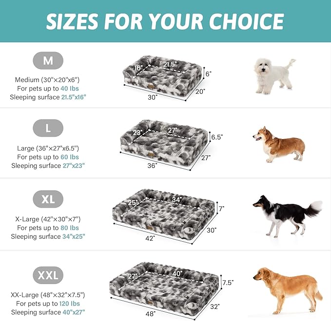 Faux Fur Orthopedic Dog Bed, Dog Bed - Image 3