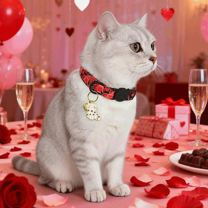 Elegant little tail 2 Pack Cat Collar- Valentines Cat Collars Breakaway - Image 5