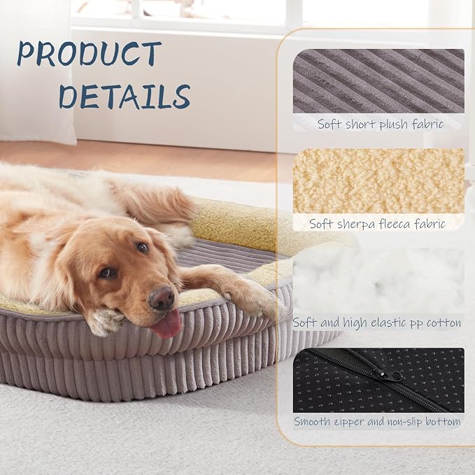 Orthopedic Dog Bed for Puppy, Extra Small Dogs Breeds, Oval Cat Bed, High - Image 3