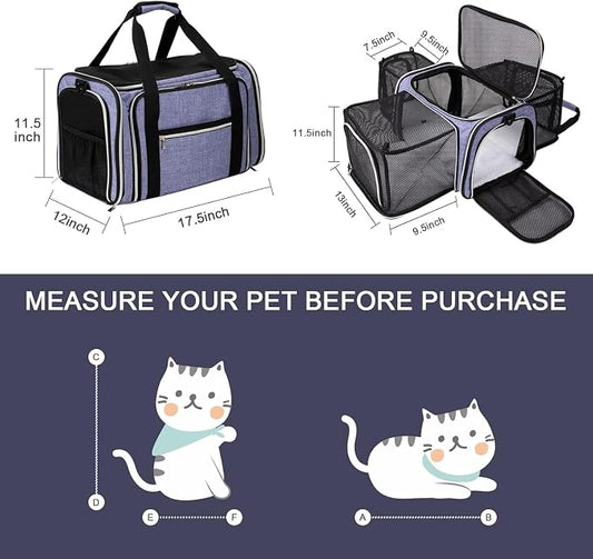 BAGLHER Cat Carrier Bag, Airline Approved Pet Carrier Soft Side Pet Travel 5 - Image 2