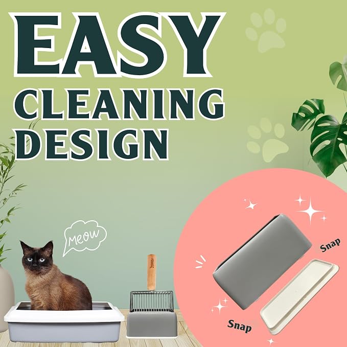 2 PACK Sprinkle & Sweep Metal Cat Litter Scoop - Image 5