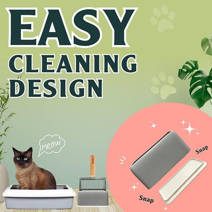 2 PACK Sprinkle & Sweep Metal Cat Litter Scoop - Image 5
