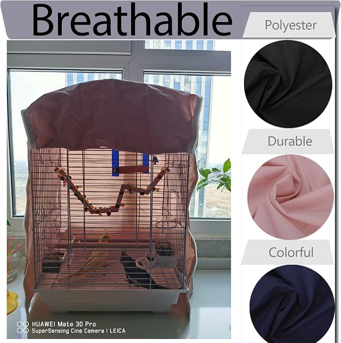 QBLEEV Birdcage Covers, Parrot Large Cage Cover Shade, Pet Universal Blackout - Image 2