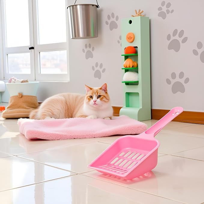 Pink Cat Litter Scoop, Tray - Image 5