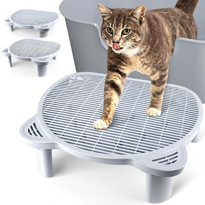 Adjustable Cat Ramp Litter Box Step Double Layer by Bartuke